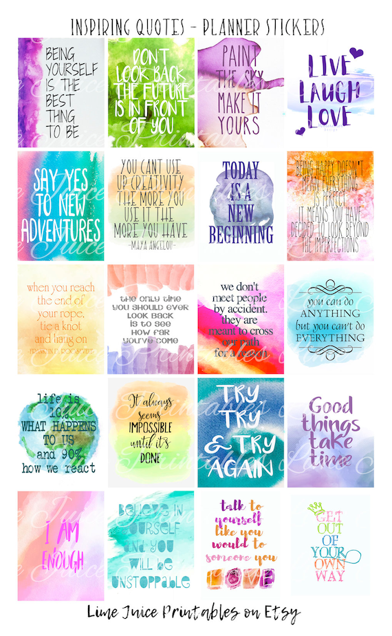 planner quotes digital instant download project etsy