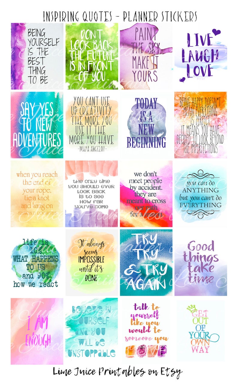 planner quotes digital instant download project etsy