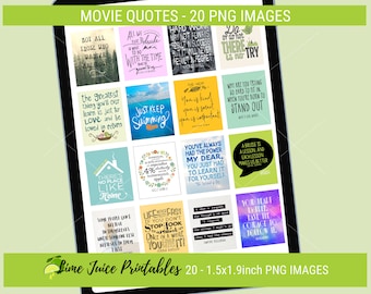 Movie Quotes for Digital Planners | Printable Quotes | iPad Planner | Motivational Quotes | Individual PNG Quotes - 1.5x1.9inches