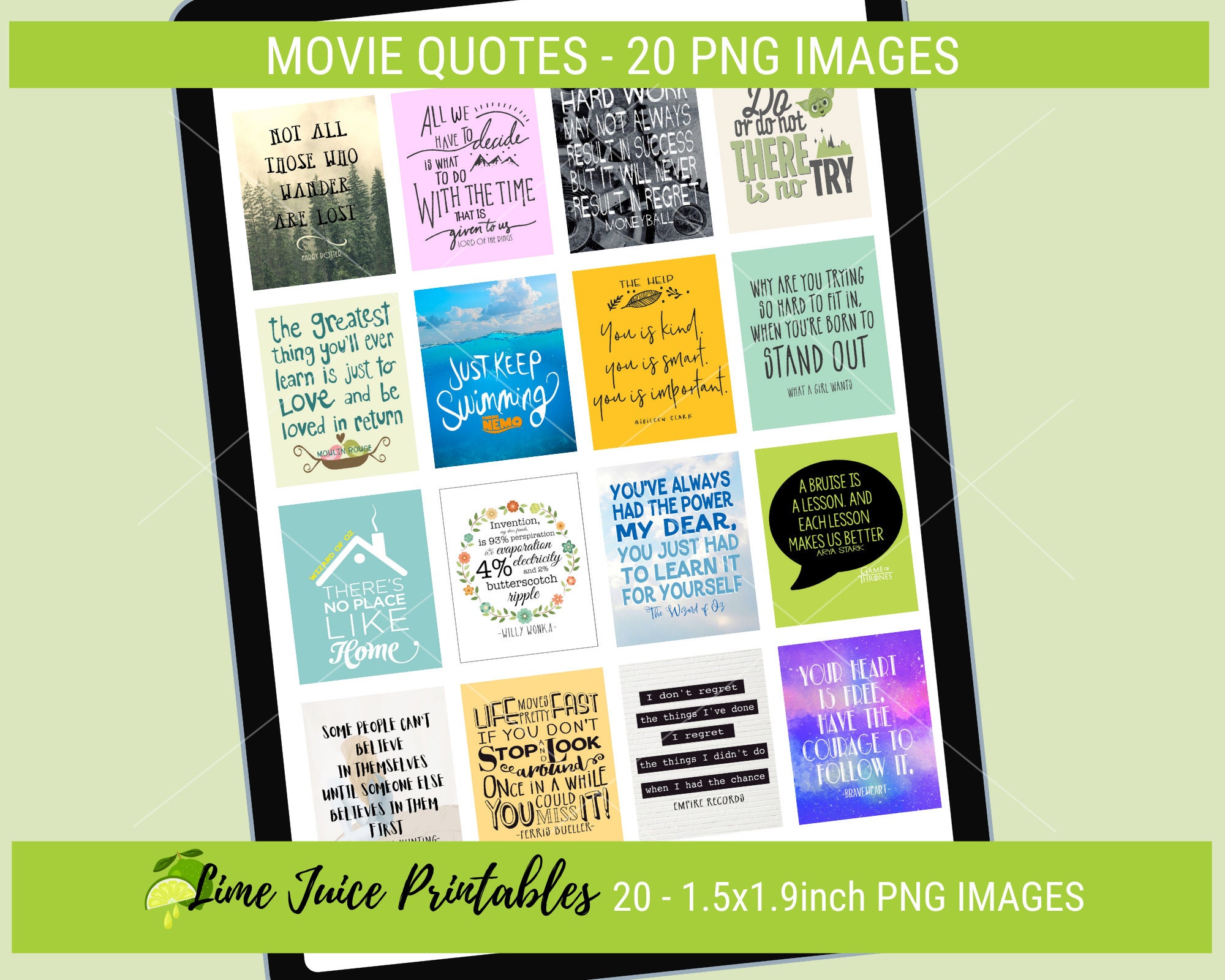 Printable Motivational Quote Stickers Instant Download Png Jpg Svg