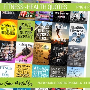 FITNESS-GEZONDHEID QUOTES| Afdrukbare klassieke Happy Planner Quotes| Levenscitaten| Inspirerend|Motiverende citaten|Journaal|Planner Quotes