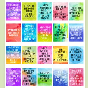 Printable POSITIVE AFFIRMATIONS for Happy Planner, Digital ...