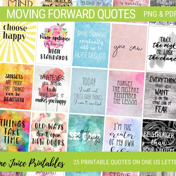 Motivate Your Way to Success: Moving Forward Planner Quotes, Classic Happy Planner, Life Quotes, Inspirational, Motivational Quotes