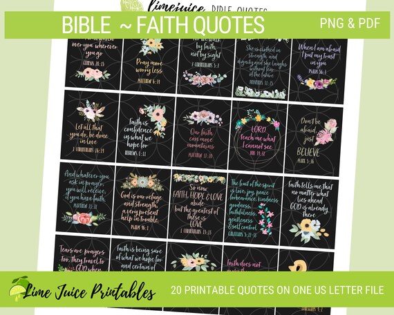 Bible Verse Planner Quotes: Christian Faith, Inspirational (PDF & PNG)