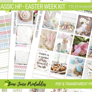 Oster-Wochenplanung leicht gemacht: HP Sticker Kit, druckbare Ostersticker, Hasen Sticker Kit