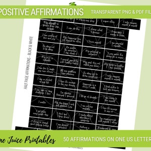 POSITIVE AFFIRMATIONS|Digital Inspirational-Planner Stickers|Printable Affirmations|Journal Stickers|Motivational Stickers