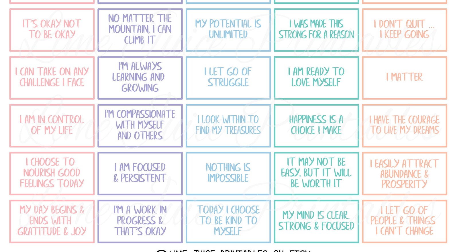 Positive Affirmationsplanner Quotesdigital - Etsy