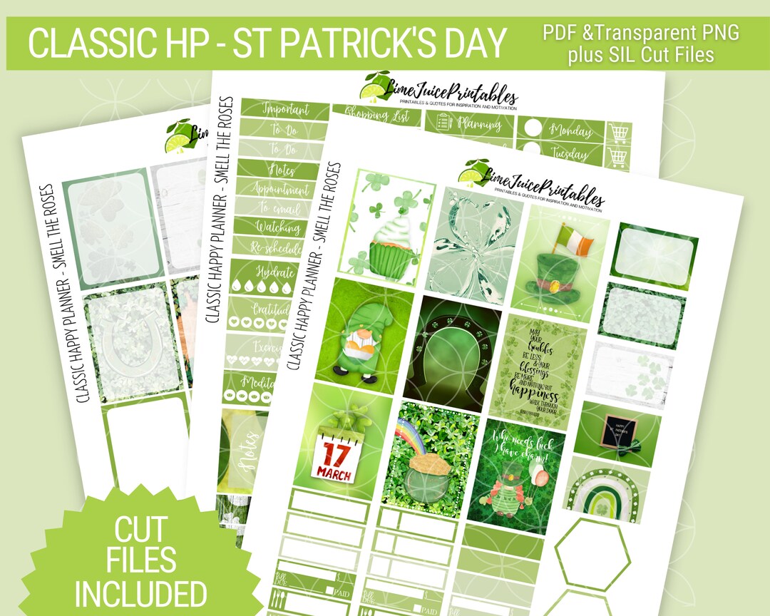 Get Your Green On: Classic Happy Planner St. Patrick's Day Printable ...