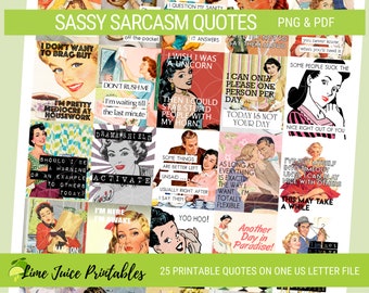 SASSY PLANNER QUOTES|Quote Stickers|Printable Planner Stickers|Funny Quotes|Life Quotes|Motivational Quotes