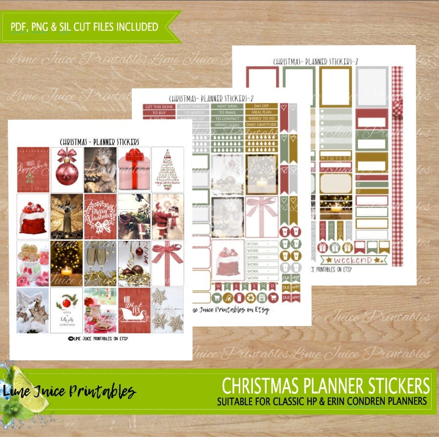 Printable Weekly Kit // Printable  // Cut Line Files // Instant Download //  Christmas Morning
