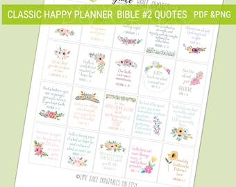Bible Verse Planner Stickers: Inspirational Christian Quotes (PDF & PNG)