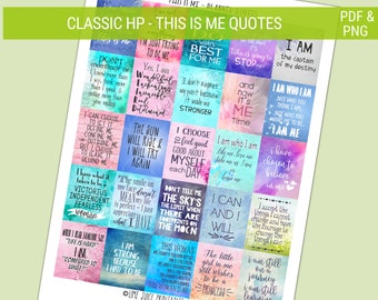 Motivational Planner Stickers: "This Is Me" Quotes (Digital Download)