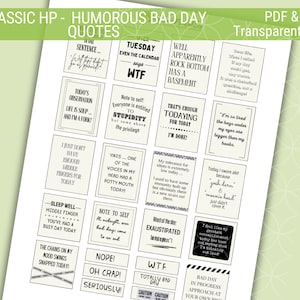 Mood Lifters: adesivi umoristici per le giornate brutte, classica agenda felice, citazioni sull'agenda