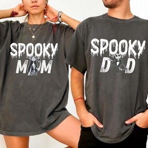 Comfort Colors® Jack Skellington And Sally Matching Shirt, Sally Spooky Mom Shirt, Jack Spooky Dad Shirt, Spooky One Shirt, Halloween Family