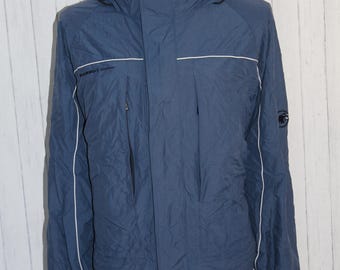 Giacca con cappuccio vintage Mammut Dry Tech Membrana Outdoor blu taglia XL