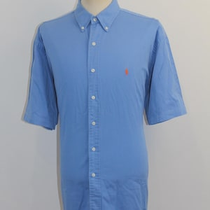 Vintage Polo Ralph Lauren Short Sleeve Blue Shirt Size 2XL