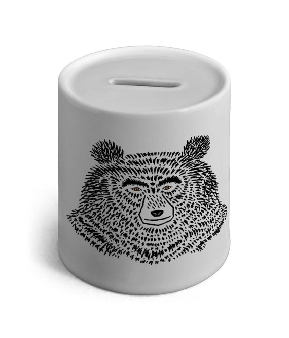 The Bear, Ceramic Money Box , Piggy Bank, by Oliver Lake