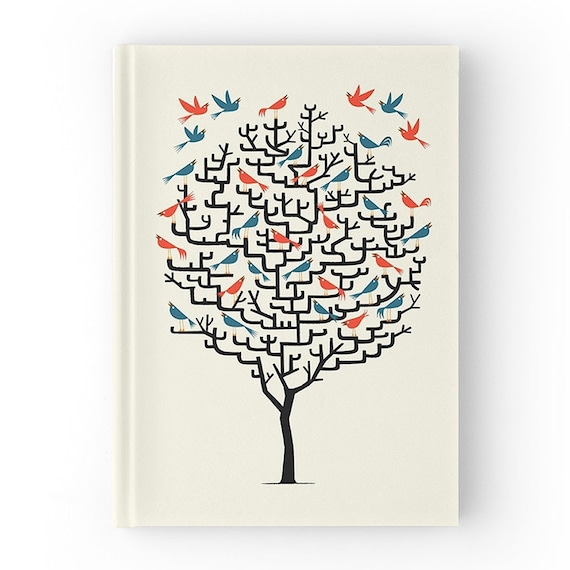 Out On A Lark - Hardcover Office Journal book - Ruled Line - iOTA iLLUSTRATION