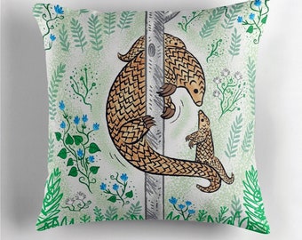 Pangolin Parenting - throw pillow cover / cushion cover by Oliver Lake