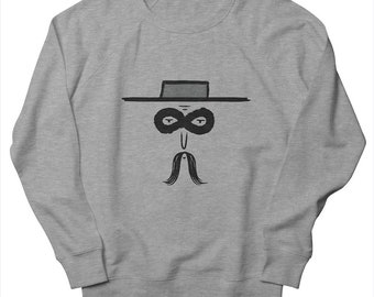 El Bandito - Men's / Women's  - Unisex Sweatshirt -  Oatmeal / Green / Pink / Grey by Oliver Lake - iOTA iLLUSTRATiON