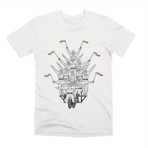 This Is How We Roll, white, pacific blue, pink, stone, T-shirt / Tee by Oliver Lake