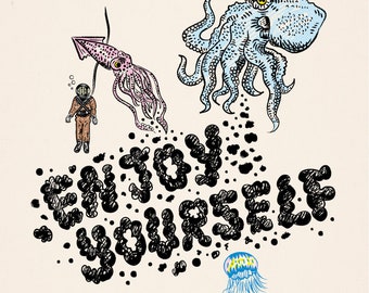 Enjoy Yourself -  art poster print by Oliver Lake - iOTA iLLUSTRATiON