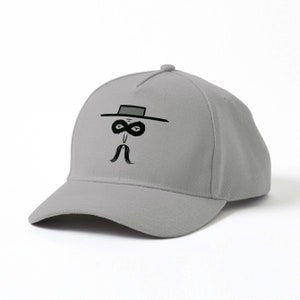 El Bandito Baseball cap, hat, Cowboy, Bandit design, Available in Light Grey or White Oliver Lake iOTA iLLUSTRATiON, Baseball caps, hats Gray