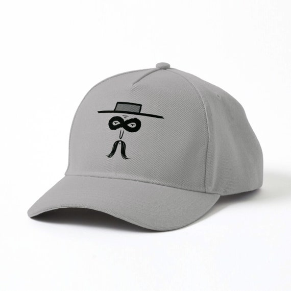 El Bandito - Baseball cap, hat, Cowboy, Bandit design, Available in Light Grey or White - Oliver Lake iOTA iLLUSTRATiON, Baseball caps, hats