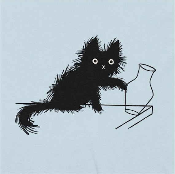 Moggy (No.5), mischievous cat, Men's T-shirt, cat tees, cute kitten tee by Oliver Lake