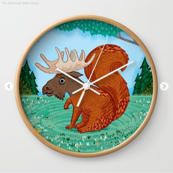 The Squoose - wall clock - children's wall clocks - by Oliver Lake - iOTA iLLUSTRATiON