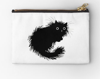 Moggy (No.2) - cat zipper pouch - make up bag - coin purse -pencil case - 6" x 4" / 9.5" x 6" / 12.4" x 8.5" Oliver Lake