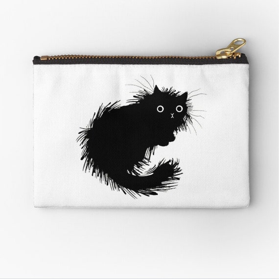 Moggy (No.2) - cat zipper pouch - make up bag - coin purse -pencil case - 6" x 4" / 9.5" x 6" / 12.4" x 8.5" Oliver Lake