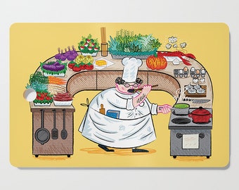 YES CHEF!, rectangular cutting board for cooking by Oliver Lake