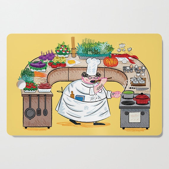 YES CHEF!, rectangular cutting board for cooking by Oliver Lake