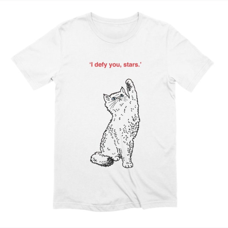 Shakespearean Cats No.2 T-shirt, cats, Bella Canvas, Shakespeare, comedy tee by Oliver Lake White