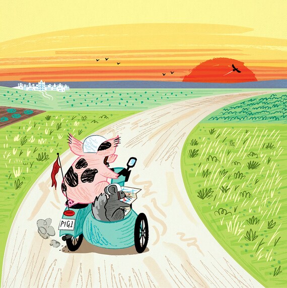 Rise and Shine - Animal Art Poster Print by Oliver Lake - iOTA iLLUSTRATiON