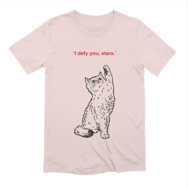 Shakespearean Cats No.2 T-shirt, cats, Bella Canvas, Shakespeare, comedy tee by Oliver Lake Pink