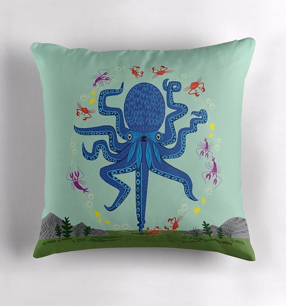 Otto Learns How to Juggle, Throw Pillow, Cushion Cover including insert by Oliver Lake