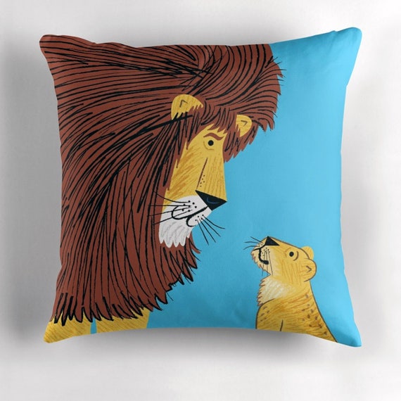 Listen To The Lion, cushion cover, throw pillow cover,  including insert, by Oliver Lake