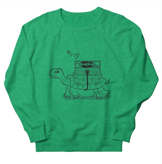 TORTOISE WAX - Men's / Women's Sweatshirt - Heather Green - Heather Oatmeal - Heather Pink by Oliver Lake - iOTA iLLUSTRATiON