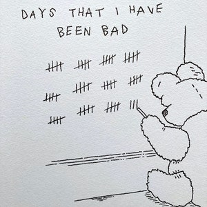 Bad Teddy, original drawing, hand drawn, Teddy Bear art, Funny illustration, by Oliver Lake 1 of 5 image 3