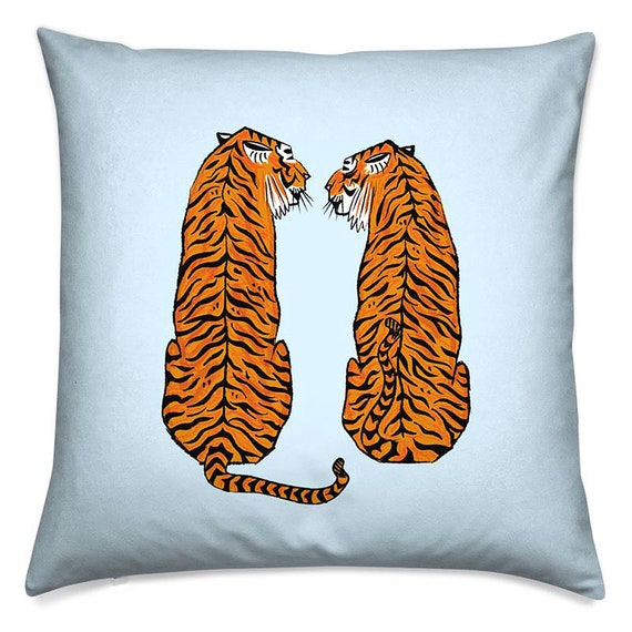 Tiger Tiger, throw pillow cover, animal cushion, including insert by Oliver Lake