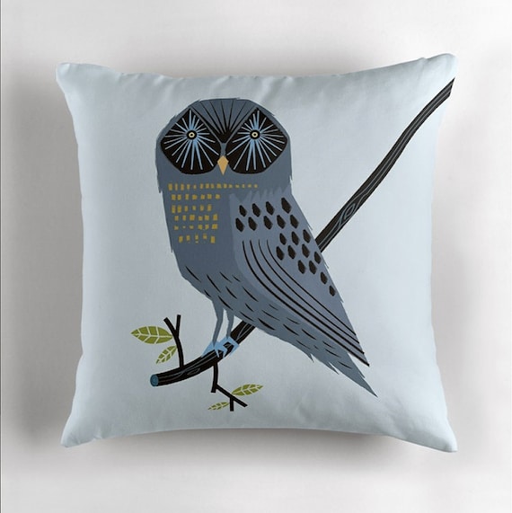 The Perching Owl - Throw Pillow / Cushion Cover (16" x 16") iOTA iLLUSTRATION