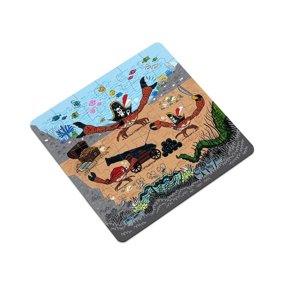 Cannon Crabs, jigsaw puzzle, 16 pieces, 36 pieces by Oliver Lake