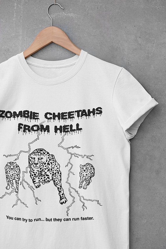BAD HORROR MOVIES (No.4), Zombie Cheetahs From Hell, Bella Canvas, Unisex Crew Neck T-Shirt, Comedy Tee
