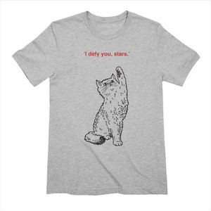 Shakespearean Cats No.2 T-shirt, cats, Bella Canvas, Shakespeare, comedy tee by Oliver Lake heather grey