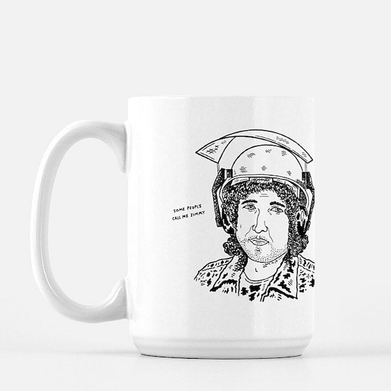 Zimmy, deluxe ceramic mug, large size mug, 15 Oz, funny design, illustrated mug by Oliver Lake