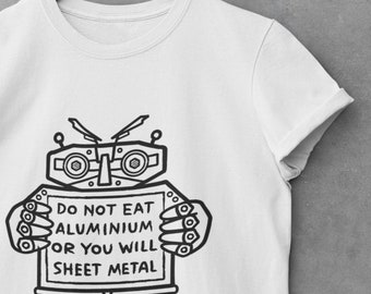 Sheet Metal - T-shirt, Bella Canvas, Robot Design by Oliver Lake