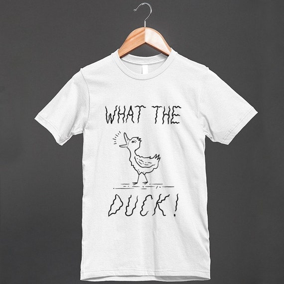 WHAT THE DUCK! - Black and White - Men's / Women's T-shirt / Tee by Oliver Lake - iOTA iLLUSTRATiON