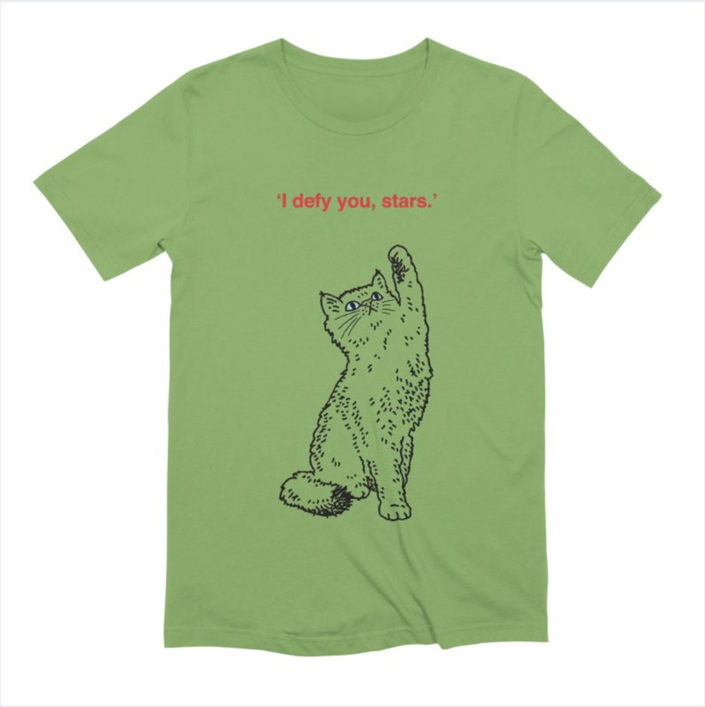 Shakespearean Cats No.2 T-shirt, cats, Bella Canvas, Shakespeare, comedy tee by Oliver Lake Avocado